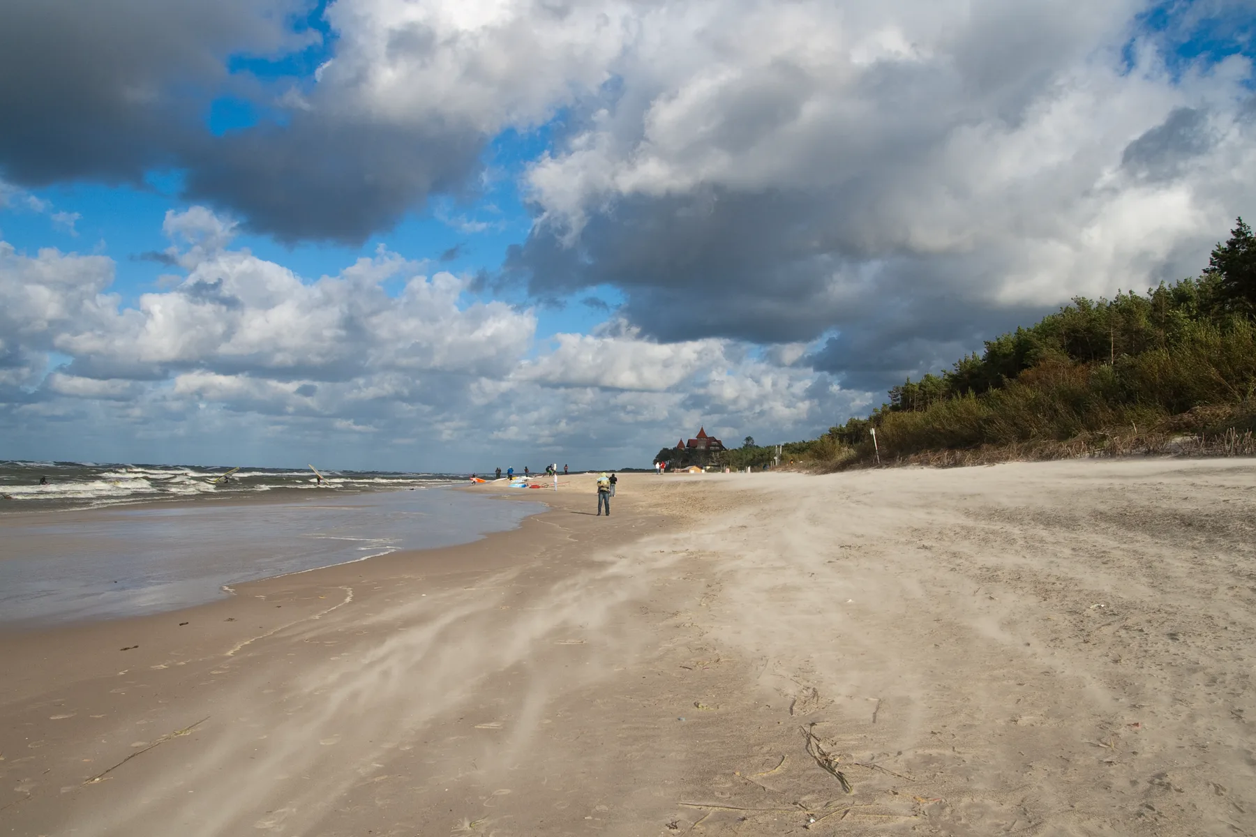 Plaża nad Bałtykiem w Łebie
