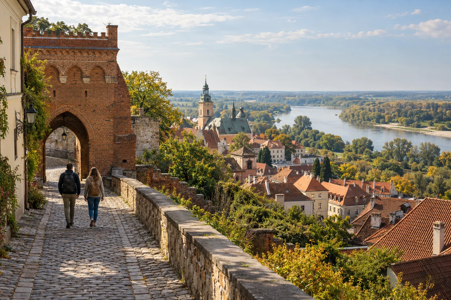 Sandomierz na skarpie nad Wisłą