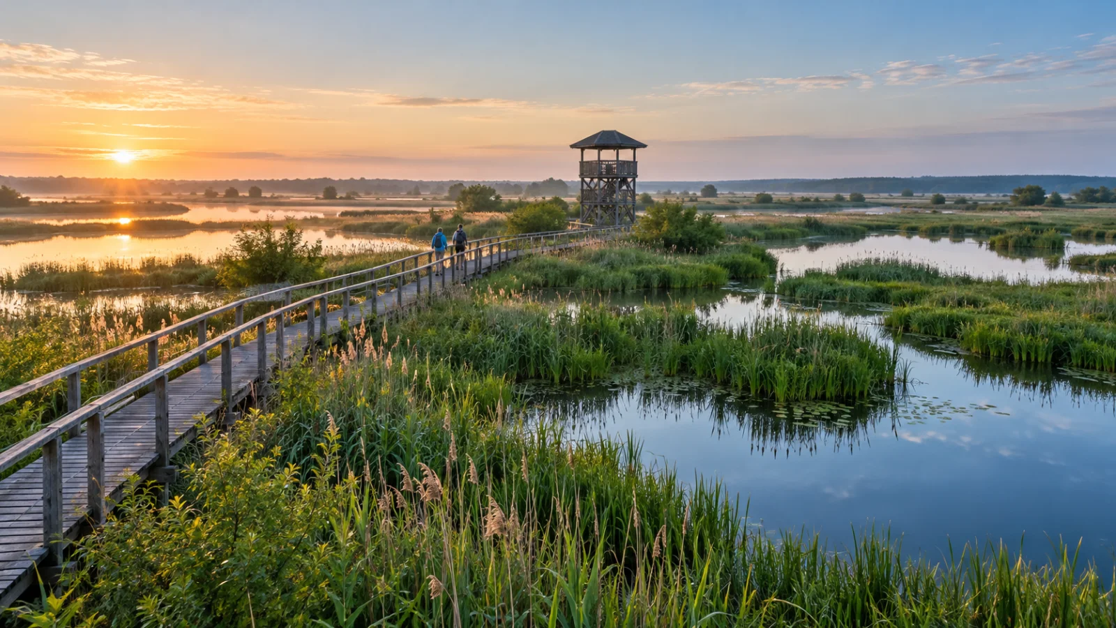 Kładka nad wielokorytową Narwią