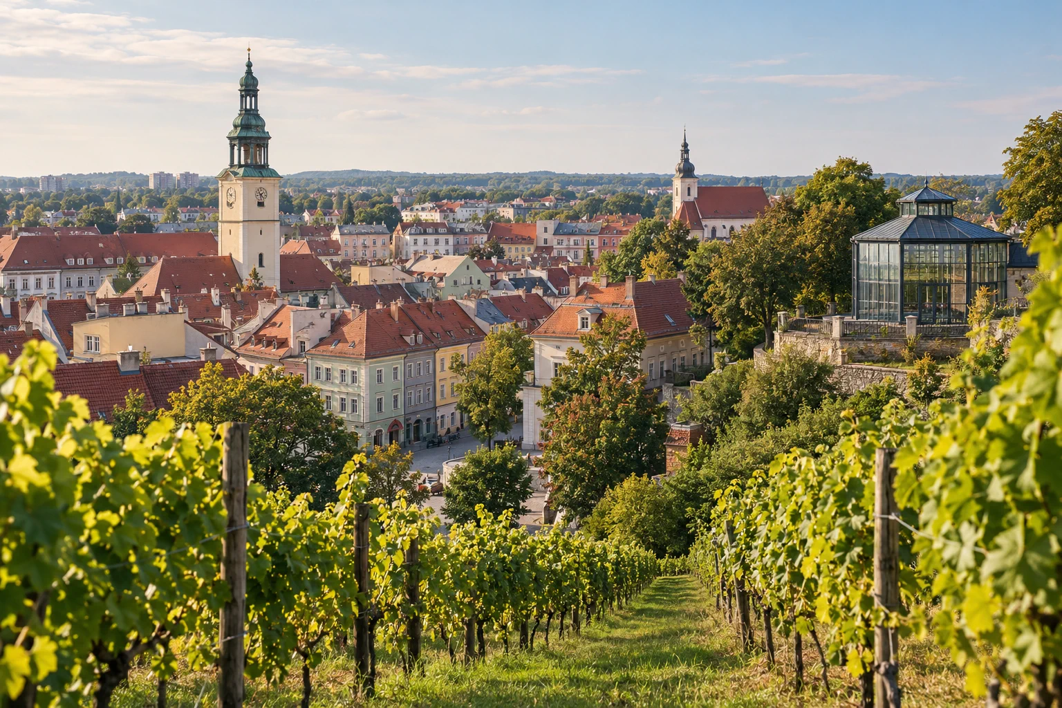 Zielona Góra widziana od Winnego Wzgórza
